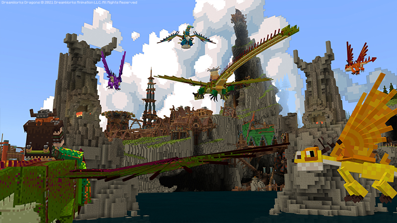 Screenshot Minecraft - How To Train Your Dragon 