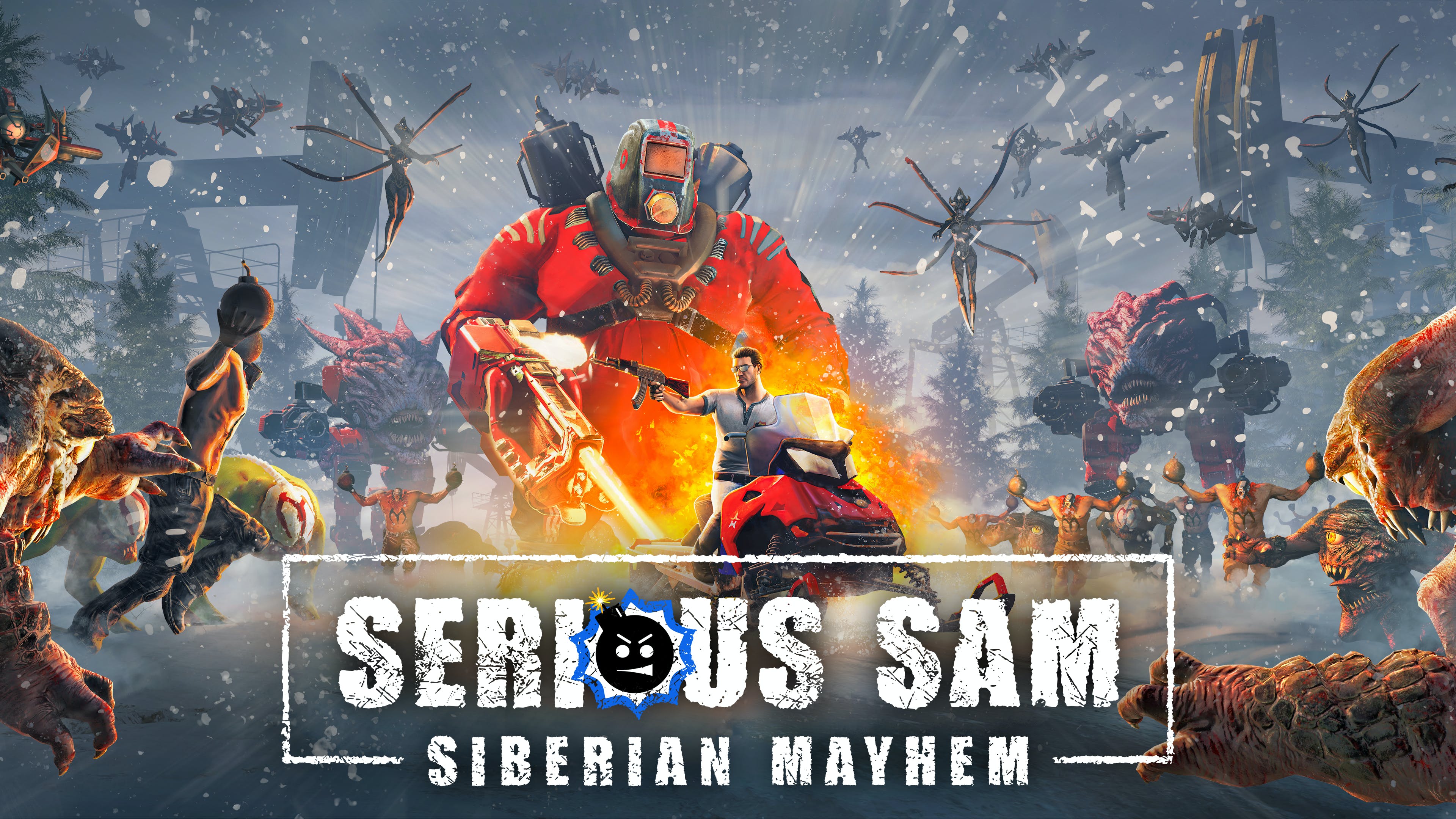Группа игр 9. Serious Sam 4 Siberian Mayhem. Serious Sam 2022. Сириус Сэм сибириан Майхем. Serious Sam Siberian Mayhem Art.