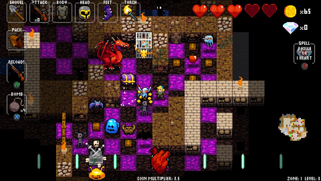 Скриншот Crypt of the NecroDancer 