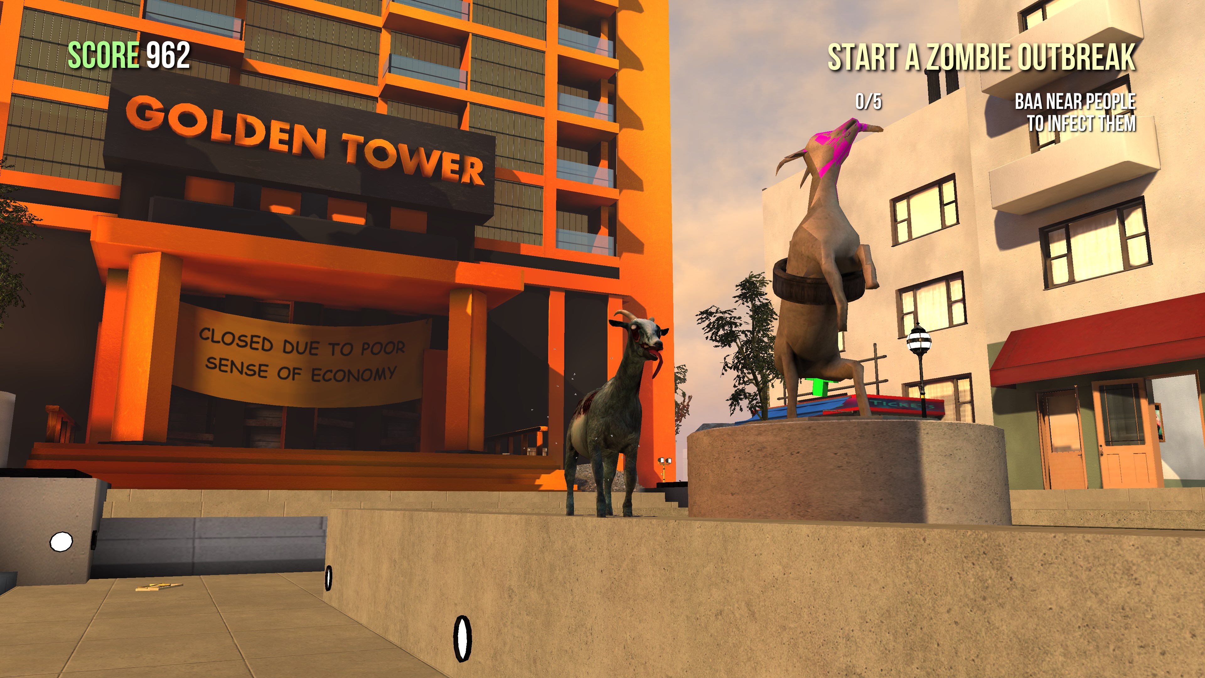 Скриншот Goat Simulator: GoatZ DLC