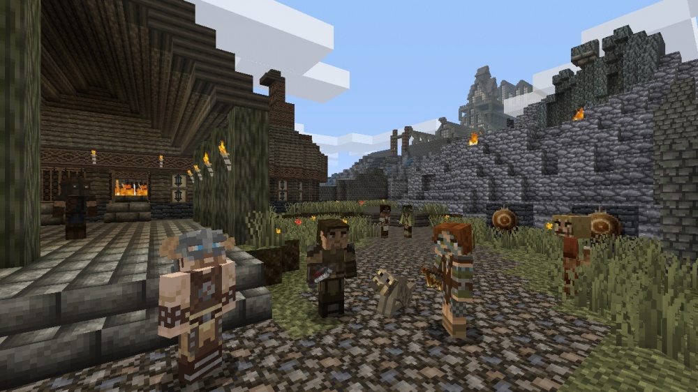 Скриншот Minecraft Dragonborn Mash-up DLC